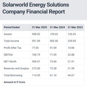solarworld energy solutions financials