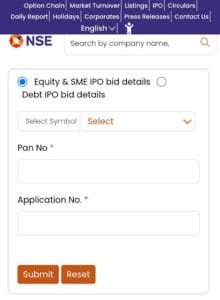 nse ipo allotment