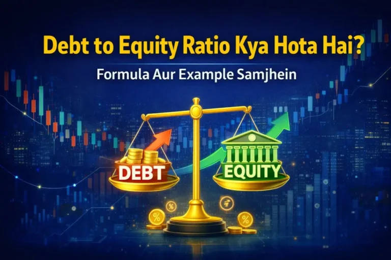 Debt to Equity Ratio Kya Hota Hai – debt aur equity comparison stock market illustration